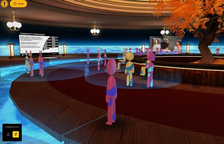 The Film Party hub on Sundance's virtual Spaceship.