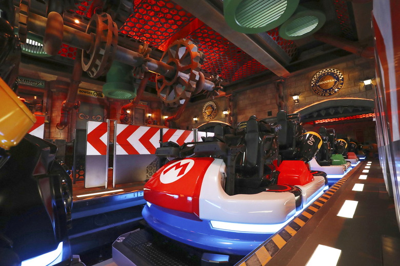 General view shows Mario Kart Station at Super Nintendo World, a new attraction area featuring the popular video game character Mario which are set to open in the spring of 2021, at the Universal Studios Japan theme park in Osaka, western Japan, November 30, 2020, in this photo taken by Kyodo.  Mandatory credit Kyodo/via REUTERS ATTENTION EDITORS - THIS IMAGE WAS PROVIDED BY A THIRD PARTY. MANDATORY CREDIT. JAPAN OUT.