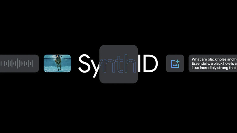 Illustrations of the different types of media SynthID can watermark.