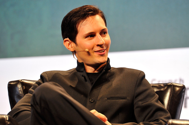 SAN FRANCISCO, CA - SEPTEMBER 21:  Pavel Durov, CEO and co-founder of Telegram speaks onstage during day one of TechCrunch Disrupt SF 2015 at Pier 70 on September 21, 2015 in San Francisco, California.  (Photo by Steve Jennings/Getty Images for TechCrunch)