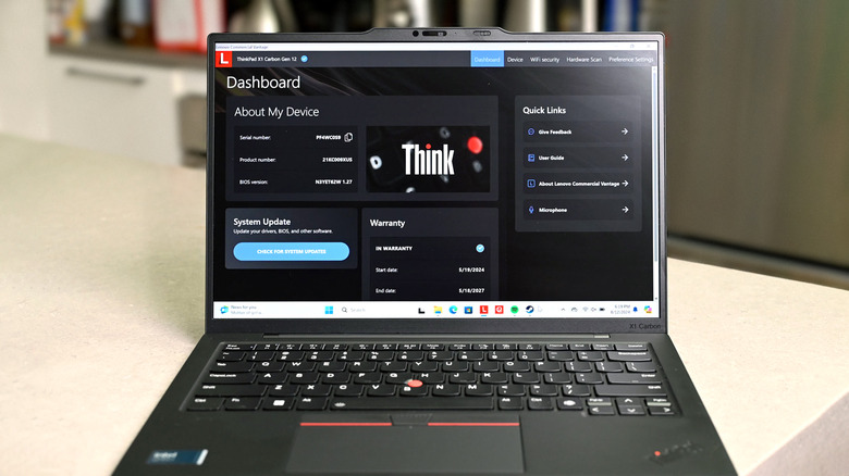 The Lenovo ThinkPad X1 Carbon Gen 12.