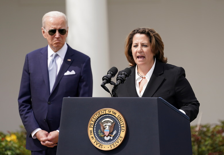 US Deputy Attorney General Lisa O. Monaco with President Biden.