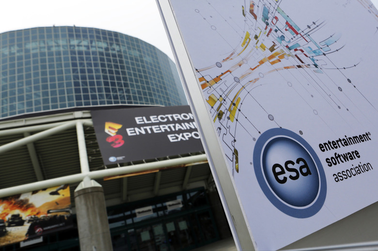 Signage for the Entertainment Software Association is seen outside E3 2013, the Electronic Entertainment Expo which runs from June 11 to 13, in Los Angeles, California June 9, 2013. REUTERS/Patrick T. Fallon (UNITED STATES - Tags: SCIENCE TECHNOLOGY SOCIETY)