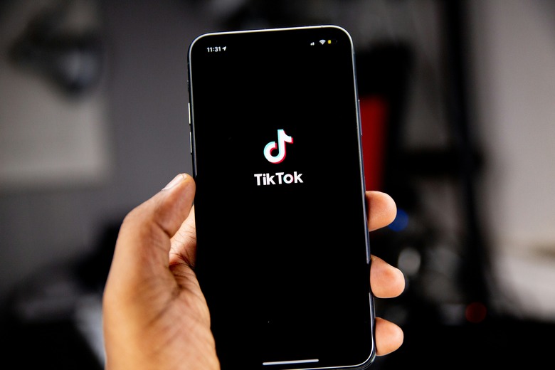 A phone showing TikTok.