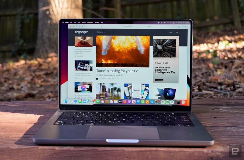 Apple 14-inch MacBook Pro with Safari browser