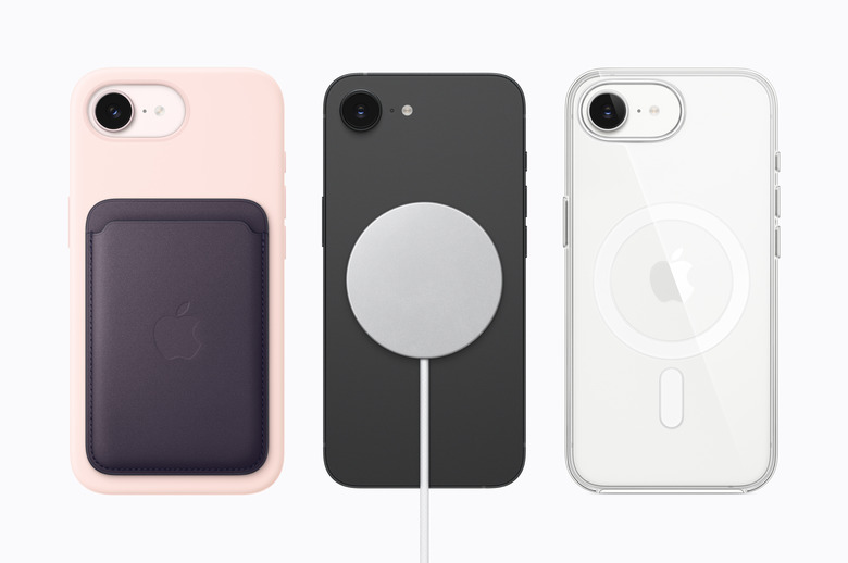 Image of the back of the iPhone 17e, complete with MagSafe