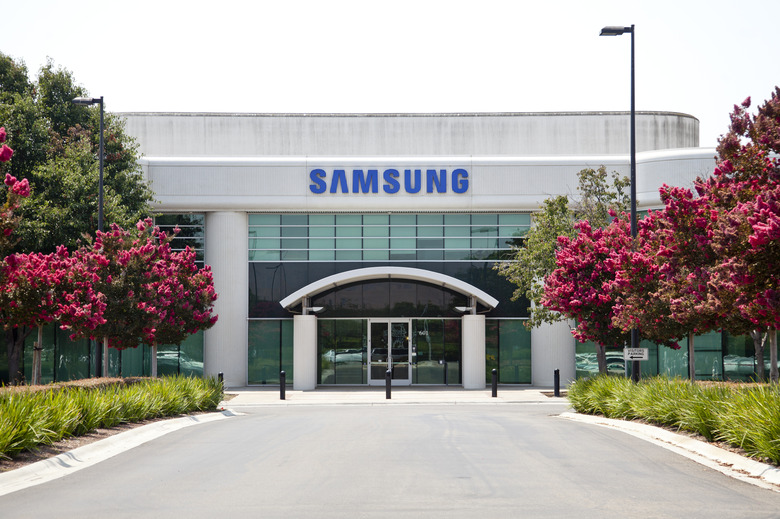 San Jose, USA - August 7, 2014: Outside the San Jose Samsung headquarters at 601 McCarthy Ranch Rd