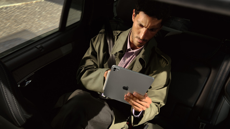 Man using the iPad Pro with Apple's M5 chip
