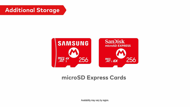 The Samsung and SanDisk microSD Express cards Nintendo quickly teased during its Switch 2 unveiling on Wednesday.