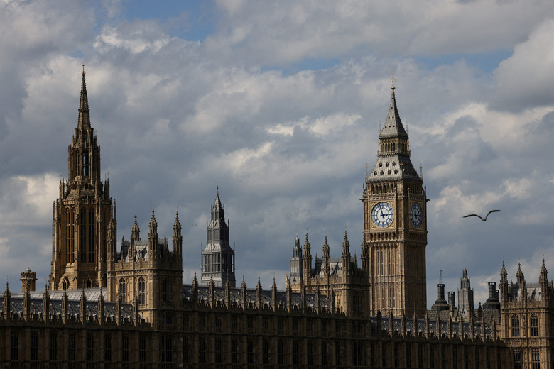 FILE PHOTO: A view of the Elizabeth Tower, commonly known as Big Ben, and the Houses of Parliament in London, Britain, April 30, 2024. REUTERS/Hollie Adams/File Photo