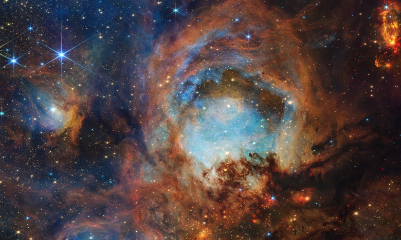 A JWST image of the Cat's Paw nebula.