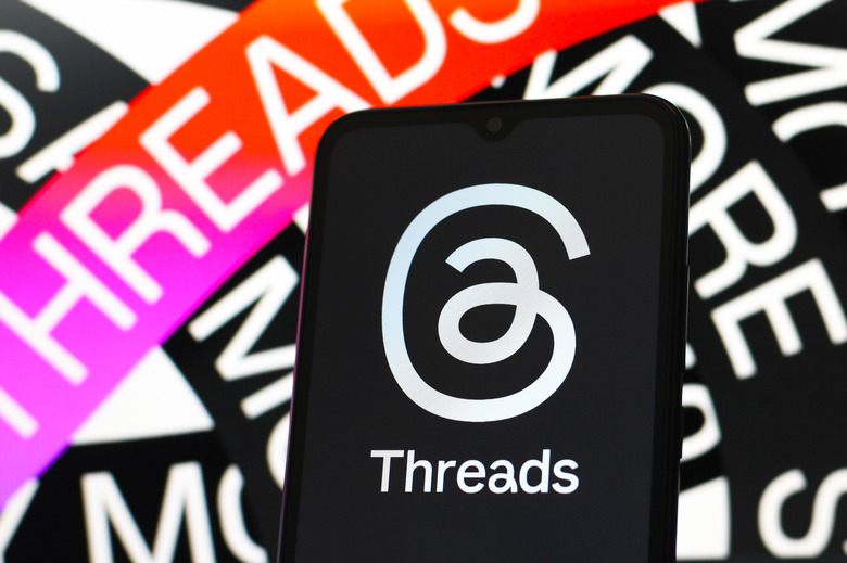 CANADA - 2025/01/27: In this photo illustration, the Threads logo is seen displayed on a smartphone screen. (Photo Illustration by Thomas Fuller/SOPA Images/LightRocket via Getty Images)