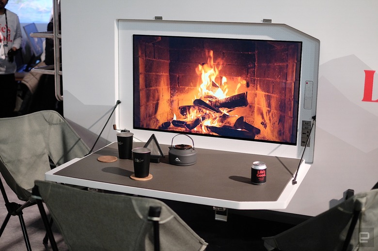 I am aware this OLED TV fireplace is ridiculous.