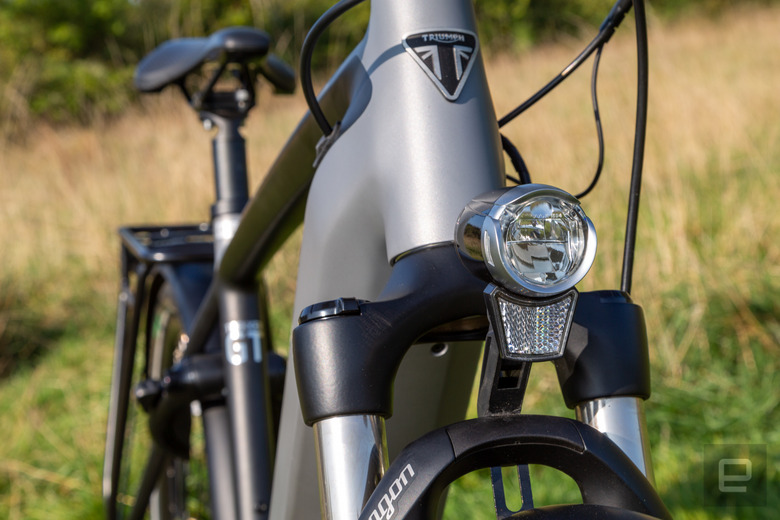 The front light is bright, but I wish it was fully integrated into the frame.