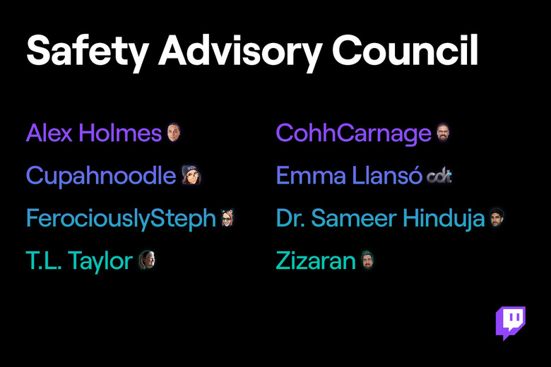 Twitch Safety Advisory Council members