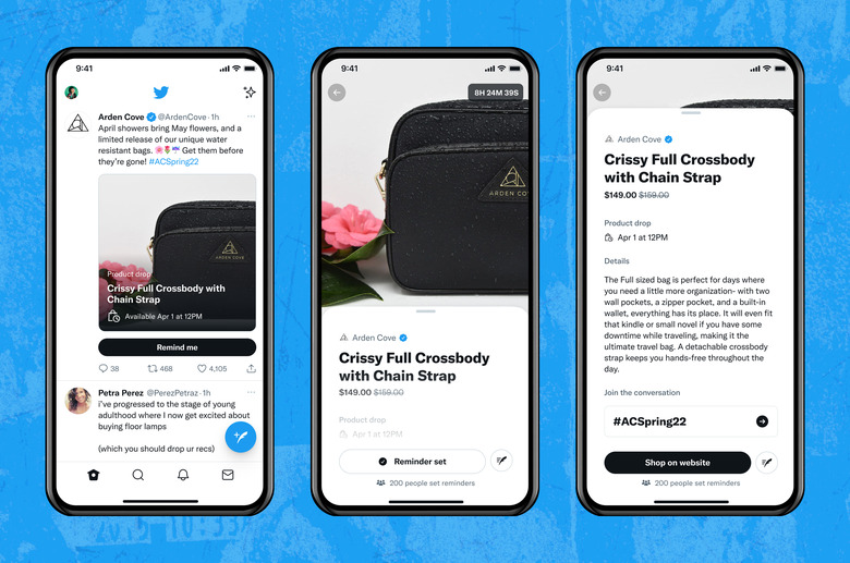 Twitter is adding product drops to its shopping features.