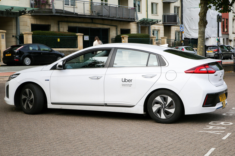 BRISTOL, UNITED KINGDOM - 2021/08/15: An UBER car seen parked on the street in Bristol. (Photo by Dinendra Haria/SOPA Images/LightRocket via Getty Images)