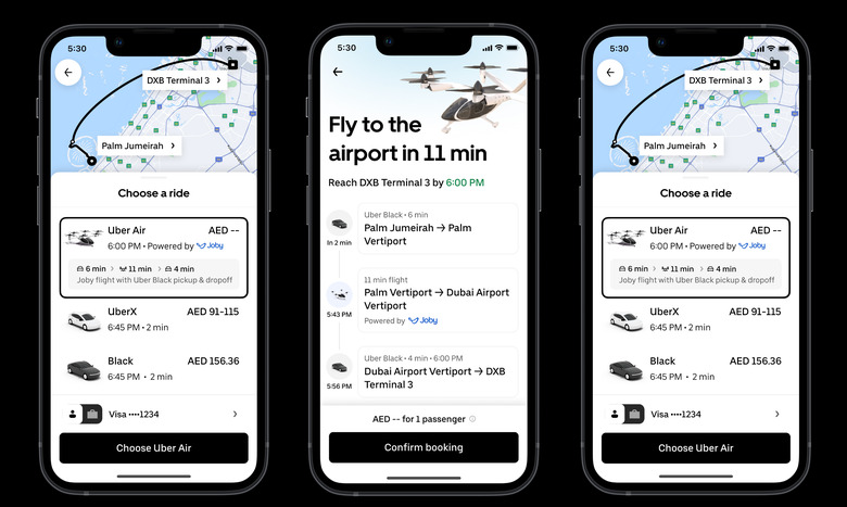 The process of booking a flying taxi will be instantly familiar.