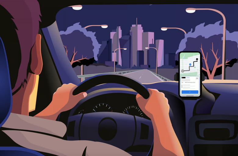 A cartoon of an Uber driver.