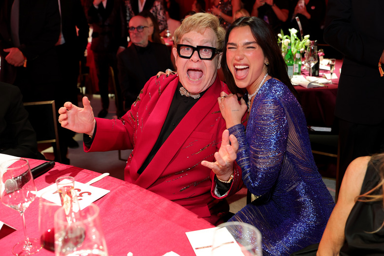 Elton John and Dua Lipa spoke out against the government's previous stance. (Photo by Kevin Mazur/Getty Images for Elton John AIDS Foundation)