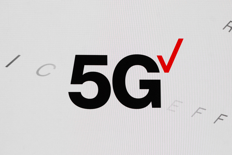5G Verizon logotype showed during the Mobile World Congress (MWC) Barcelona, on June 28,2021 in Barcelona, Spain.  (Photo by Joan Cros/NurPhoto via Getty Images)