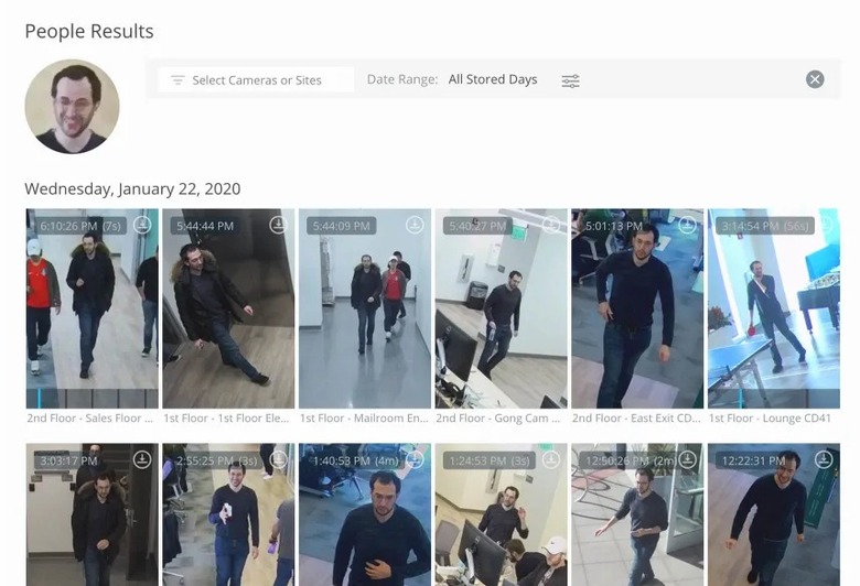 Verkada advertises video analytics that can track a person or vehicle as they move through a surveilled location.