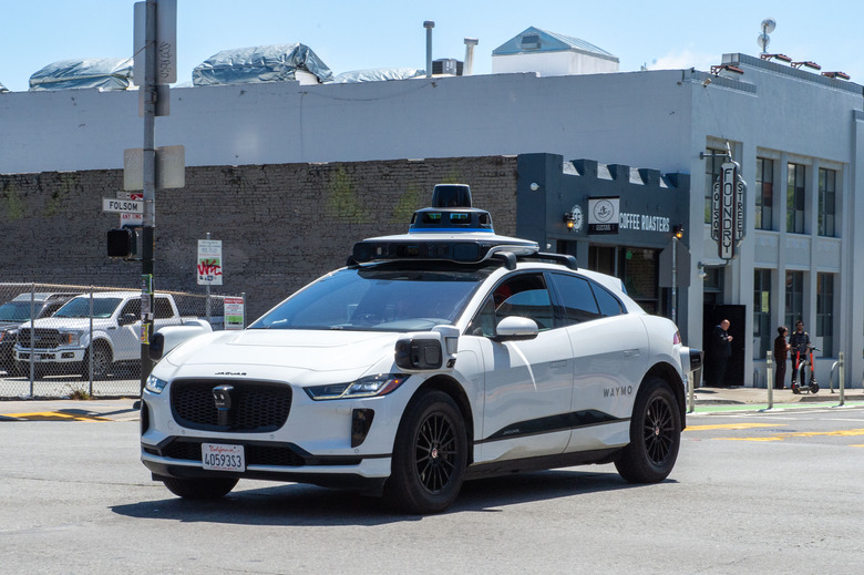 11 May 2023, USA, San Francisco: A self-driving car from Google's sister company Waymo is on the road in San Francisco. Waymo vehicles will first become available this year in the U.S. city of Phoenix with ride service provider Uber. (to dpa: 