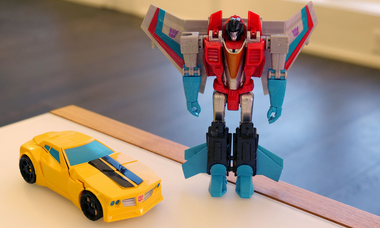 This Amazon-exclusive two-pack featuring Starscream and Bumblebee is a great option for younger children as both figures are super easy to transform.