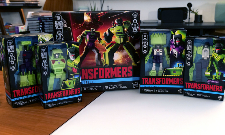 Sorry I can't show you the Constructicons assembled into Devastator, these are my son's Christmas presents this year.