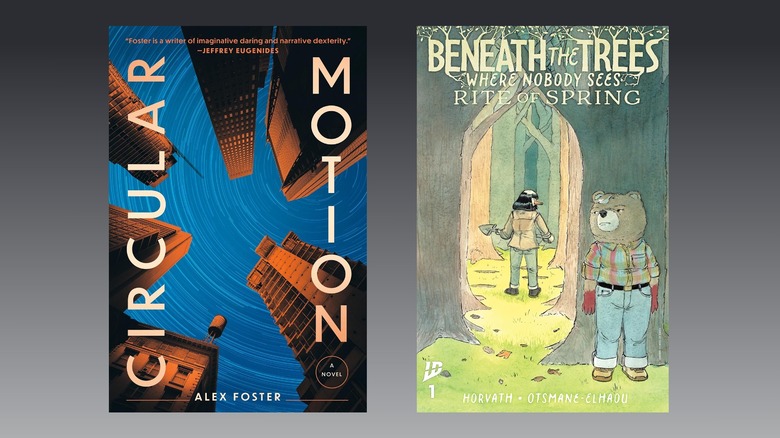 Covers for the book Circulat Motion and the comic Beneath the Trees Where Nobody Sees: Rite of Spring