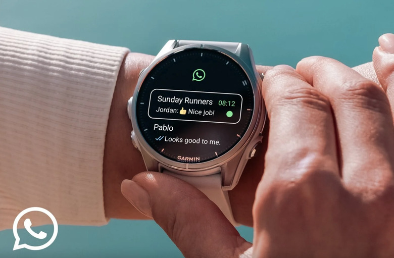 The app running on a watch.