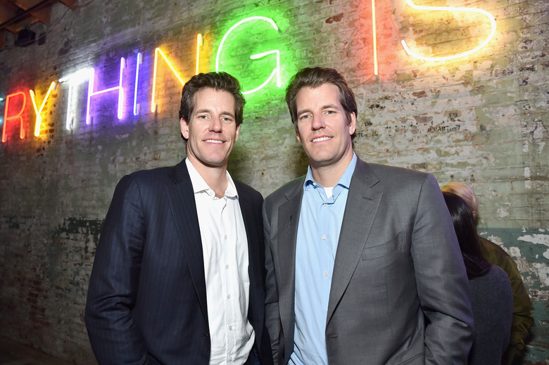 LOS ANGELES, CA - FEBRUARY 13:  Cameron Winklevoss (L) and Tyler Winklevoss attend Hauser & Wirth Los Angeles Opening of Annie Leibovitz and Piero Manzoni and Musical Performance by Patti Smith at Hauser & Wirth on February 13, 2019 in Los Angeles, California.  (Photo by Stefanie Keenan/Getty Images for Hauser & Wirth)