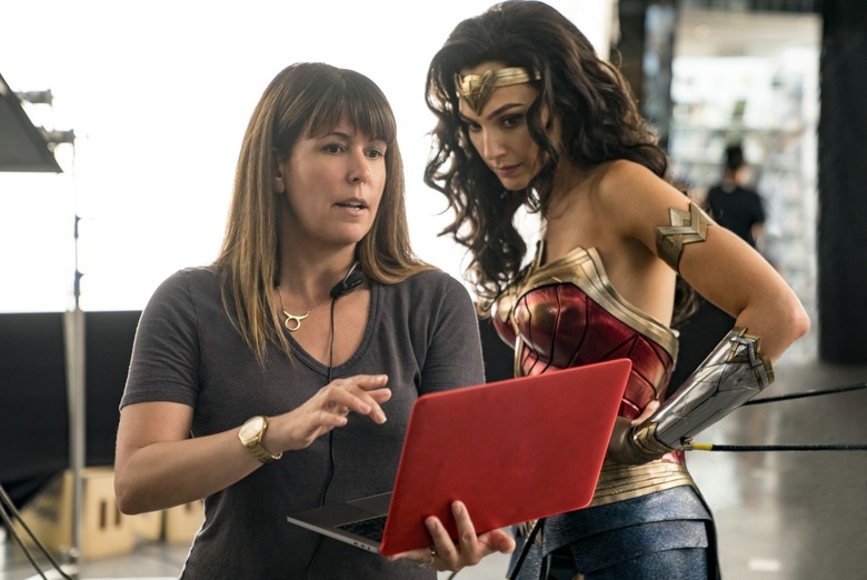 Director PATTY JENKINS and GAL GADOT on the set of  Wonder Woman 1984