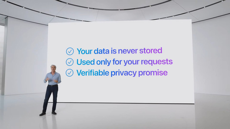 Apple is talking up how it's handling AI features while protecting user privacy.