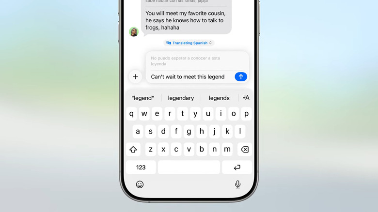 New Live Translation feature translates into a friend's language as you type.