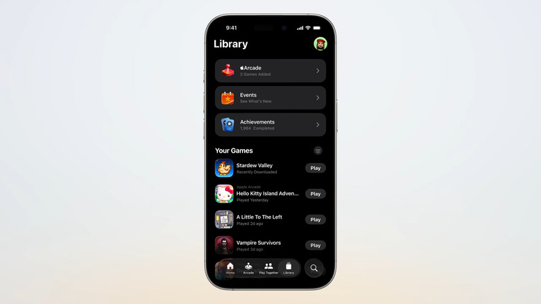 The new Apple Games has a library tab that might remind you of Podcasts or Spotify.