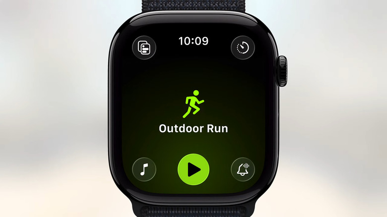 The new layout for the Workout app on WatchOS 26.