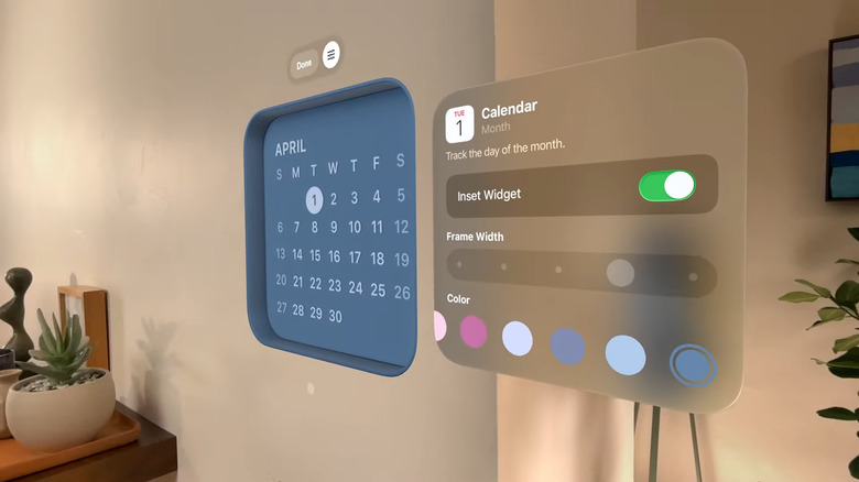 New visionOS widget features.