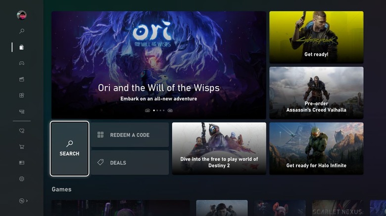 Xbox Series X UI