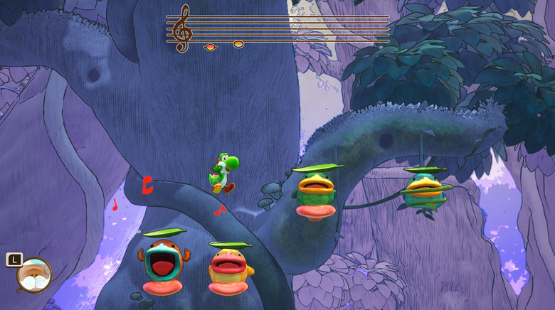 Croakaokes love to sing when Yoshi jumps on their head.