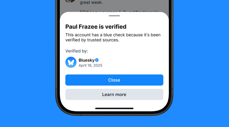 Bluesky verification.