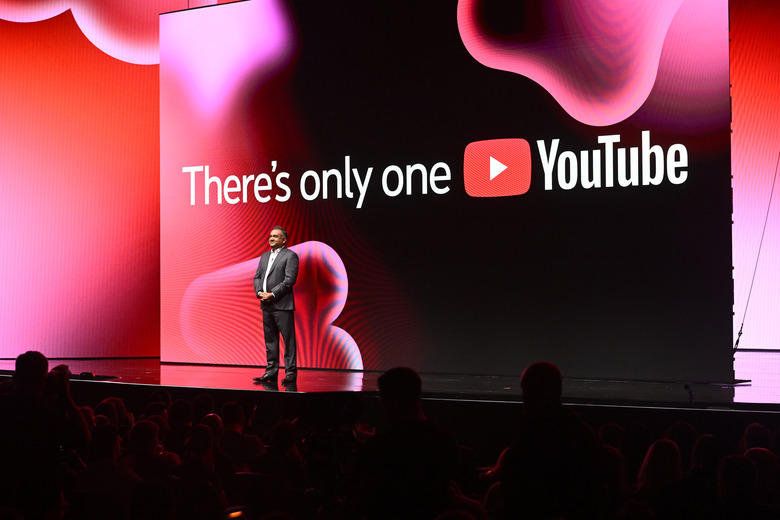 NEW YORK, NEW YORK - MAY 15: Neal Mohan, CEO, YouTube, speaks onstage during YouTube Brandcast 2024 at David Geffen Hall on May 15, 2024 in New York City. (Photo by Noam Galai/Getty Images for YouTube)