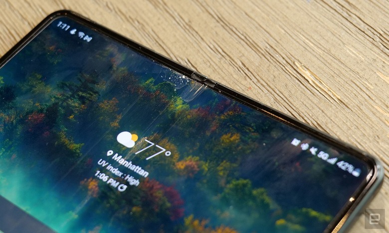 This close-up shot shows how gross the display can get, because once bubbles start forming, there isn't much you can do to stop dust and first from getting beneath the screen protector.