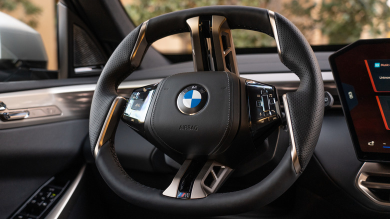 It takes a weird wheel to control the iX5.