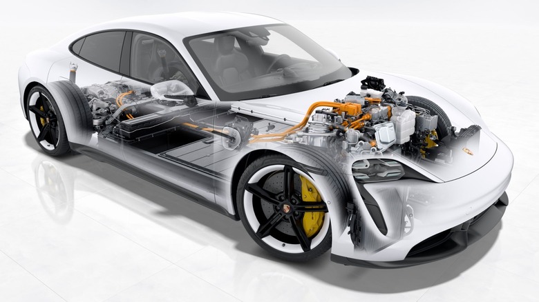A transparent look at the Porsche Taycan