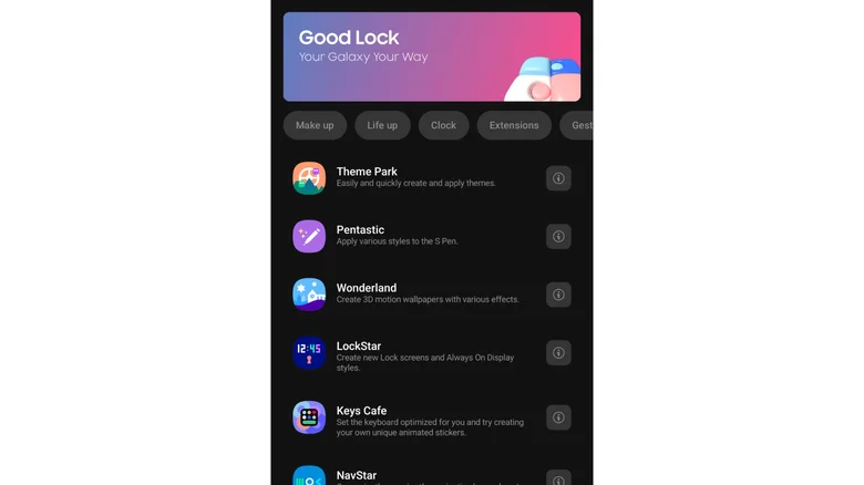 Good Lock app on Samsung Galaxy S25 Ultra.