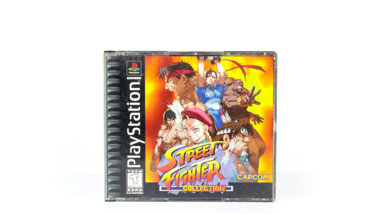 A Playstation 1 jewel case for Street Fighter Collection.