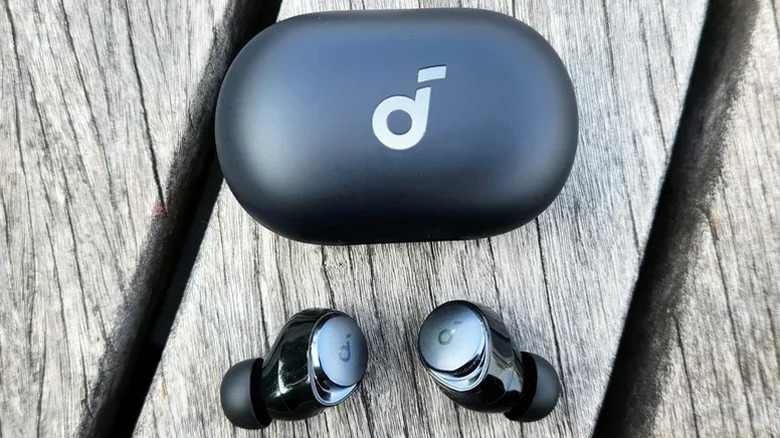 Anker Soundcore Space A40 earbuds and case.