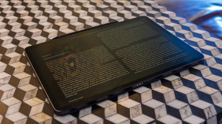 The Alexa Tablet 12 Pro's nanomatte display does a great job at dispersing harsh light.