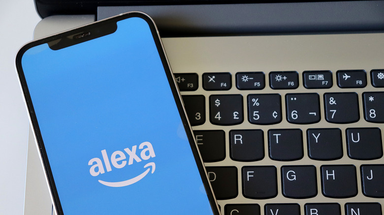 Alexa app on a smartphone
